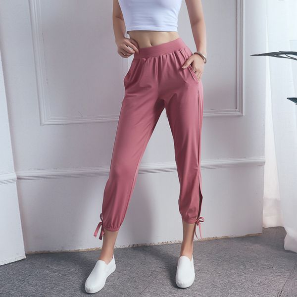 2020 new flat high waist loose casual breathable running fitness pants high-position split lace-up quick-drying yoga pants, White;red
2020 new flat high waist loose casual breathable running fitness pants high-position split lace-up quick-drying yoga pants, White;red