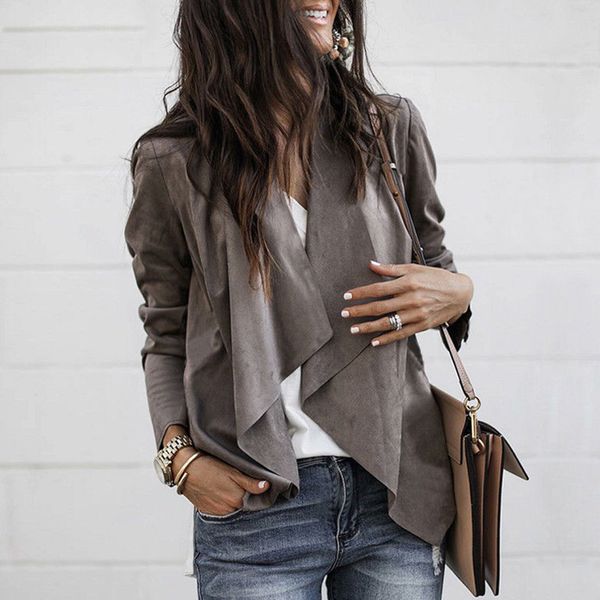 womens women jacket boho suit waterfall coat business open long front sleeve jacket, Black;brown
womens women jacket boho suit waterfall coat business open long front sleeve jacket, Black;brown