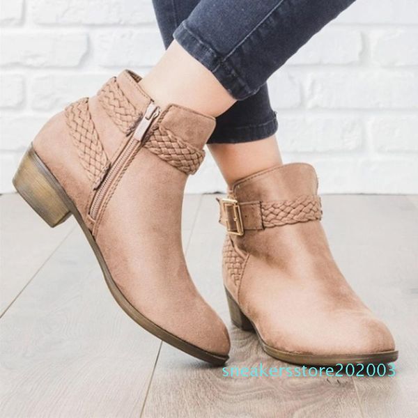 women autumn winter boots ponited toe shoes leopard booties buckle strap square heel zapatos de mujer wedges gothic boots s03, Black
women autumn winter boots ponited toe shoes leopard booties buckle strap square heel zapatos de mujer wedges gothic boots s03, Black