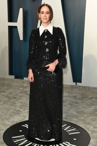 sarah paulson sequins prom dresses oscars feather evening gowns plus size special occasion party vestido de fiesta red carpet dress, Black;red
sarah paulson sequins prom dresses oscars feather evening gowns plus size special occasion party vestido de fiesta red carpet dress, Black;red