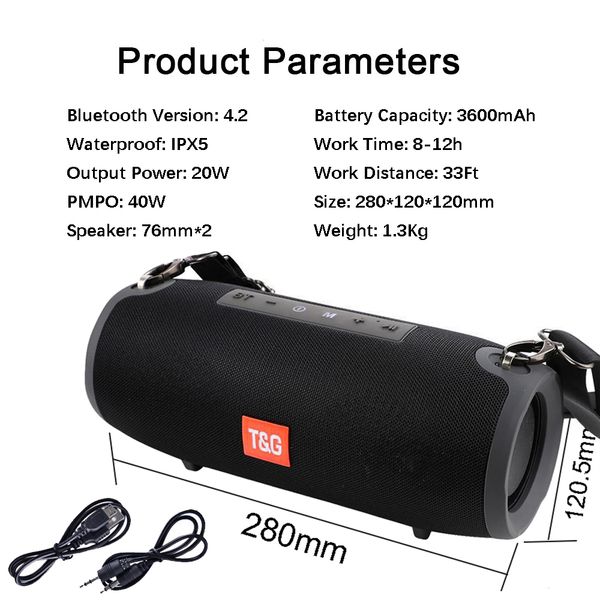 tg118 high power 40w bluetooth speaker waterproof portable column for pc computer speakers subwoofer boom box music center radio
tg118 high power 40w bluetooth speaker waterproof portable column for pc computer speakers subwoofer boom box music center radio