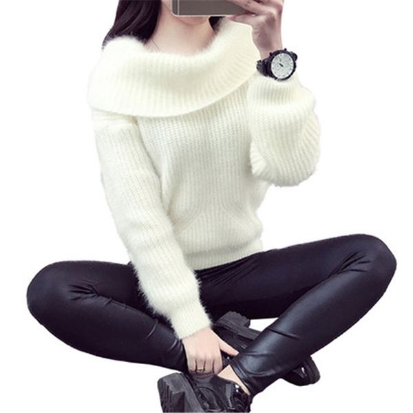 women's short sweater lapel winter pullover ladies sweater loose comfortable warm winter sweaters thickened long sleeves mrd1148, White;black
women's short sweater lapel winter pullover ladies sweater loose comfortable warm winter sweaters thickened long sleeves mrd1148, White;black