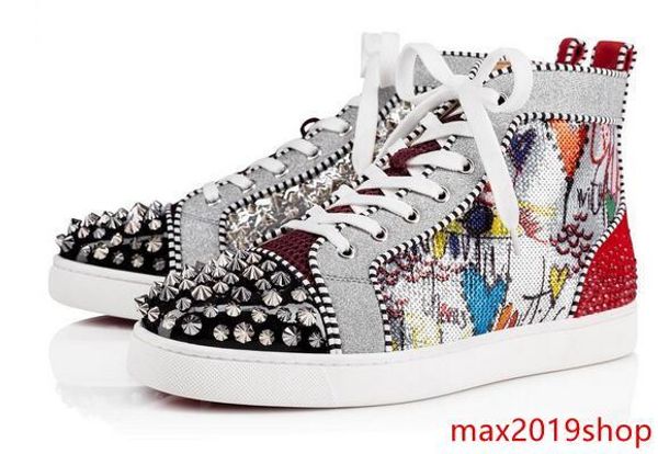2019 new summer season red bottom sneakers men casual shoes luxury print silver pink pik no limit rare studs and rhinestones graffiti
2019 new summer season red bottom sneakers men casual shoes luxury print silver pink pik no limit rare studs and rhinestones graffiti