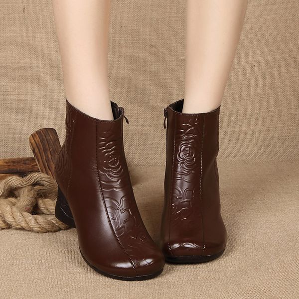 women's rubber boots boots-women leather booties zipper round toe shoes rain 2019 ankle med genuine ladies padded high heel, Black
women's rubber boots boots-women leather booties zipper round toe shoes rain 2019 ankle med genuine ladies padded high heel, Black
