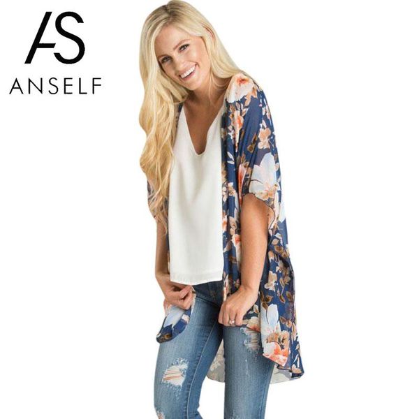 women chiffon kimono cardigan colorful floral print low high irregular hemline open front half sleeve beach bikini cover up 2019, White
women chiffon kimono cardigan colorful floral print low high irregular hemline open front half sleeve beach bikini cover up 2019, White