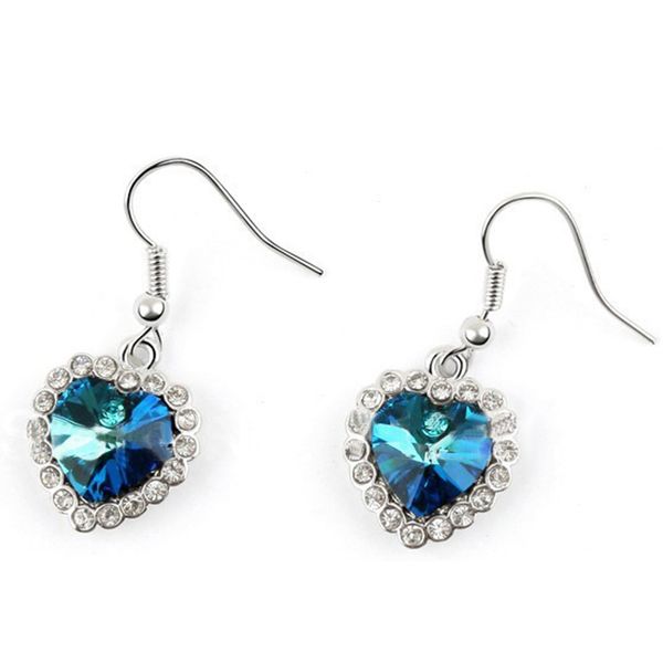 1pair portable rhinestones wedding jewelry blue charm grape shaped accessories drop gifts women earring, Silver
1pair portable rhinestones wedding jewelry blue charm grape shaped accessories drop gifts women earring, Silver
