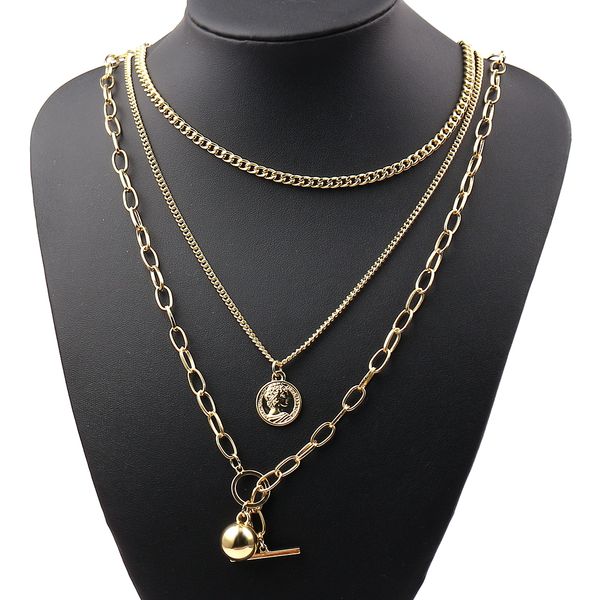 multilayer carved coin ball choker chain necklace vintage alloy pendant geometric long necklace women jewelry bijoux, Silver
multilayer carved coin ball choker chain necklace vintage alloy pendant geometric long necklace women jewelry bijoux, Silver