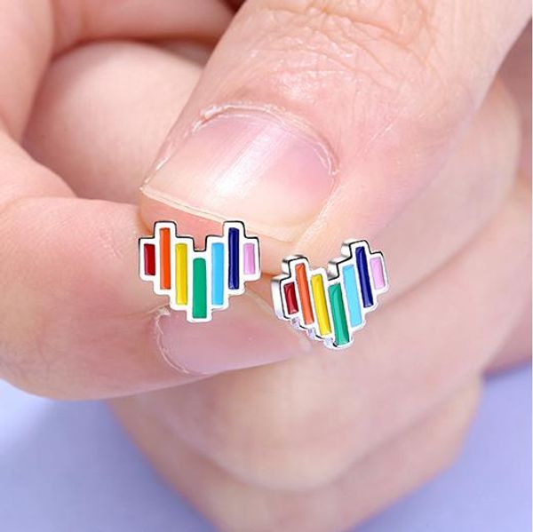 6 pairs/lot colorful rainbow heart shape earrings stud brief design fashion jewelry girls gift, Golden;silver
6 pairs/lot colorful rainbow heart shape earrings stud brief design fashion jewelry girls gift, Golden;silver