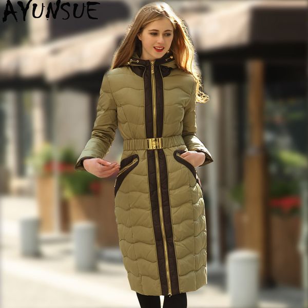 women's down & parkas ayunsue winter duck jacket women hooded long coat 2021 fashion korean womens coats warm parka puffer my-566, Black
women's down & parkas ayunsue winter duck jacket women hooded long coat 2021 fashion korean womens coats warm parka puffer my-566, Black