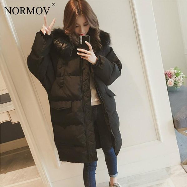 normov women winter jackets long warm coat female jacket wide fur collar 2019 ladies parkas mujer, Black
normov women winter jackets long warm coat female jacket wide fur collar 2019 ladies parkas mujer, Black