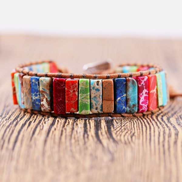 natural stone bohemian hand-woven leather beaded fashion jewelry bracelet, Golden;silver
natural stone bohemian hand-woven leather beaded fashion jewelry bracelet, Golden;silver