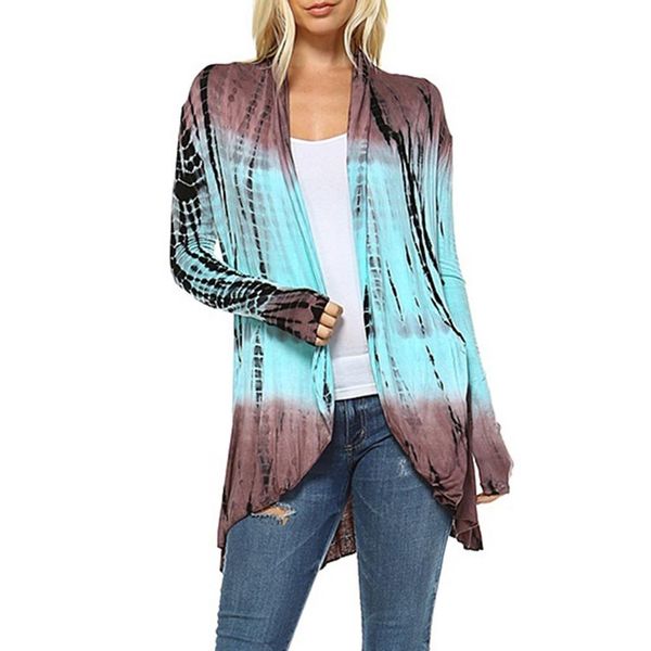 new arrival plus size casual open front coat tie-dye women long sleeve asymmetric cardigan, Black;white
new arrival plus size casual open front coat tie-dye women long sleeve asymmetric cardigan, Black;white