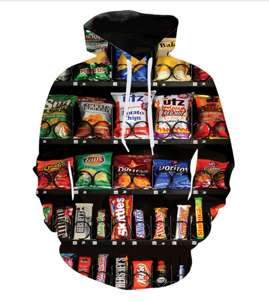 new fashion cool sweatshirt hoodies 3d print mens womens casual ams vending machine snack style streetwear clothes rl0219, Black
new fashion cool sweatshirt hoodies 3d print mens womens casual ams vending machine snack style streetwear clothes rl0219, Black