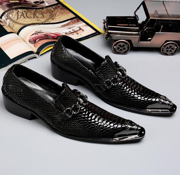 crocodile grain pointed toe men's dress shoes oxfords formal leather shoes male business leather sapato social masculino, Black
crocodile grain pointed toe men's dress shoes oxfords formal leather shoes male business leather sapato social masculino, Black