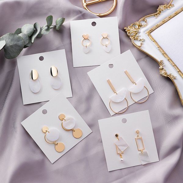 2019 new fashion drop earrings geometric oval heart square shell dangle earrings for women hollow metal circle oorbellen, Silver
2019 new fashion drop earrings geometric oval heart square shell dangle earrings for women hollow metal circle oorbellen, Silver