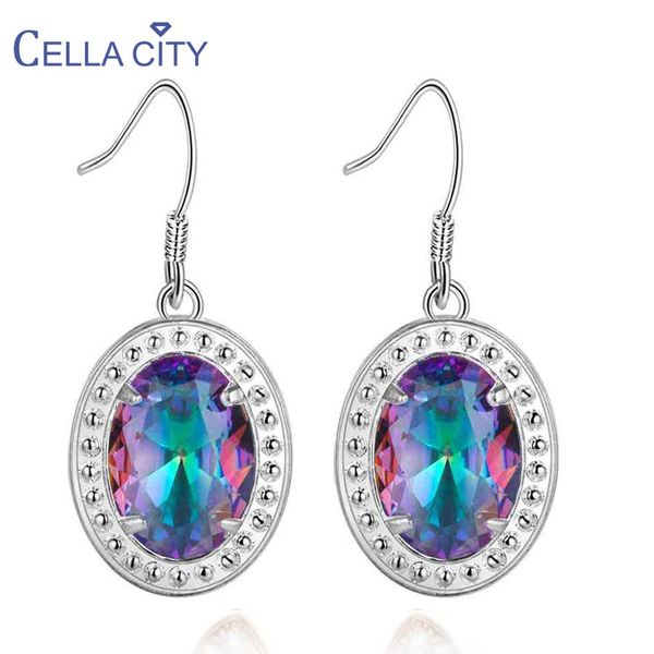 cellacity classic rainbow mystic z drop earring 925 sterling silver earrings for women silver wedding engagement gift, Golden;silver
cellacity classic rainbow mystic z drop earring 925 sterling silver earrings for women silver wedding engagement gift, Golden;silver