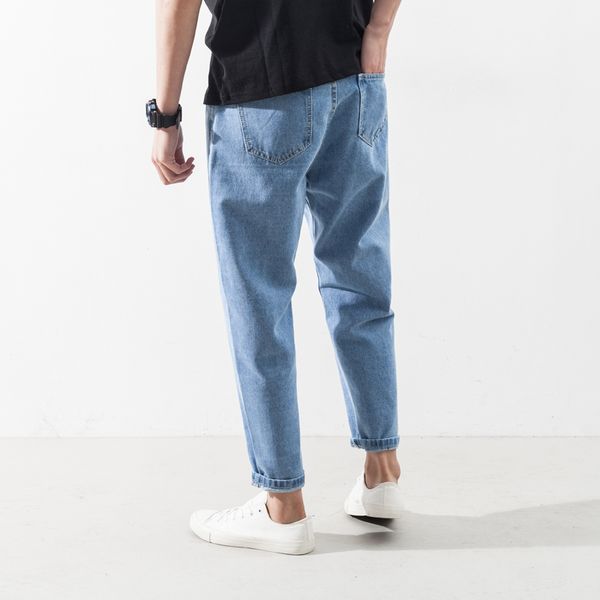 new men's clothing jeans small feet nine point pants korean fashion casual embroidery casual haren trousers, Black
new men's clothing jeans small feet nine point pants korean fashion casual embroidery casual haren trousers, Black