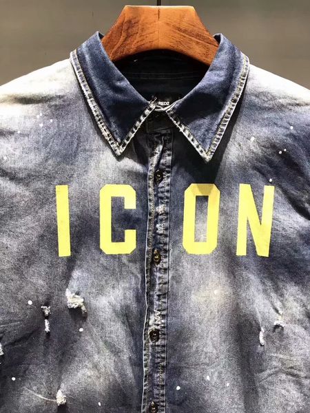 new arrivals mens designer spring summer long sleeve shirt letter locomotive tide brand clothing mens denim coats it size 46-54, Black;brown
new arrivals mens designer spring summer long sleeve shirt letter locomotive tide brand clothing mens denim coats it size 46-54, Black;brown