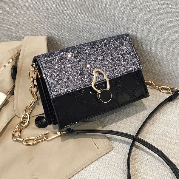 sequins square crossbody bag 2019 fashion new patent leather women's handbag chain shoulder messenger bag
sequins square crossbody bag 2019 fashion new patent leather women's handbag chain shoulder messenger bag