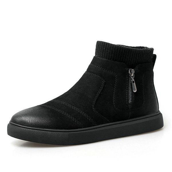 mens boots winter with fur 2019 warm ankle snow boots for men genuine leather shoes male footwear fashion rubber, Black
mens boots winter with fur 2019 warm ankle snow boots for men genuine leather shoes male footwear fashion rubber, Black