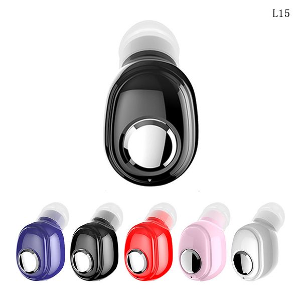 L16 L15 Bluetooth Headset 5.0 Mini Sports Invisible Waterproof Wireless In-Ear Single Ear Subwoofer with Microphone Ear Plugs