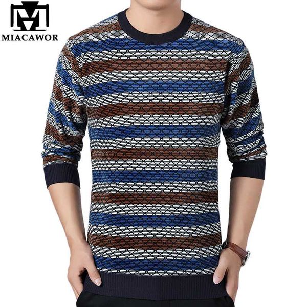 men's sweaters miacawor winter sweater for men fleece warm pullover mens casual striped knitwear slim fit jumpers clothes y250, White;black
men's sweaters miacawor winter sweater for men fleece warm pullover mens casual striped knitwear slim fit jumpers clothes y250, White;black