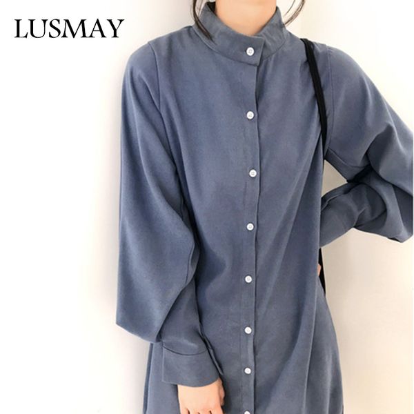 women's long shirts dress 2019 new casual loose large size long lantern sleeve streetwear fashion split shirt dress, White
women's long shirts dress 2019 new casual loose large size long lantern sleeve streetwear fashion split shirt dress, White