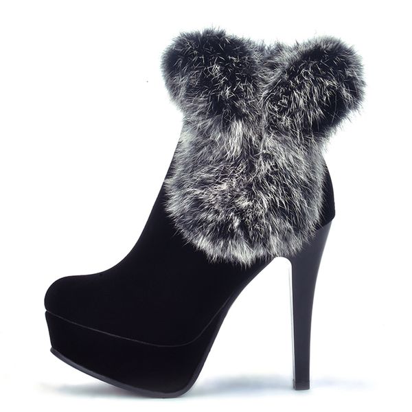 size 33-40 women half short fur boots platform high heel boots women warm winter shoes botas for woman footwears, Black
size 33-40 women half short fur boots platform high heel boots women warm winter shoes botas for woman footwears, Black