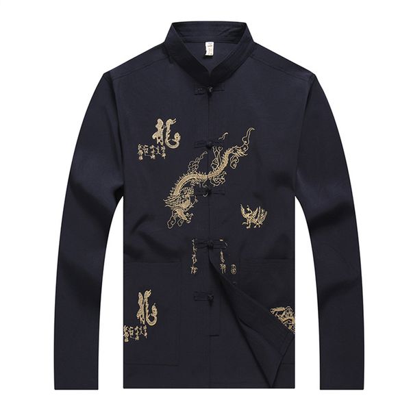 new year dragon suit for men traditional chinese style dragon embroidery long sleeve silk tang suit china fashion clothing, Red
new year dragon suit for men traditional chinese style dragon embroidery long sleeve silk tang suit china fashion clothing, Red