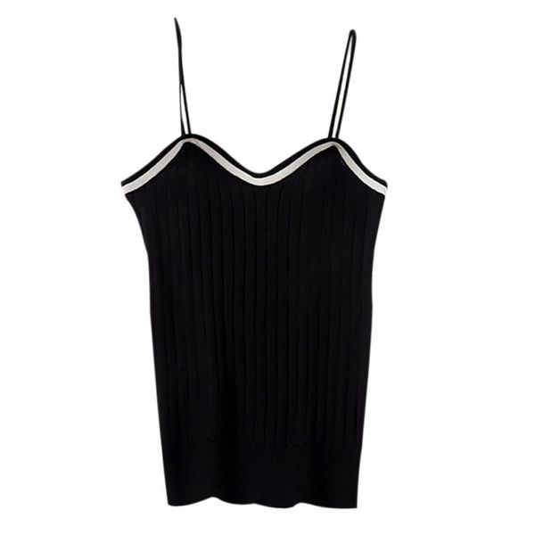 summer off shoulder slim women camisole versatile sweet knit solid color strap v collar camisole, White
summer off shoulder slim women camisole versatile sweet knit solid color strap v collar camisole, White