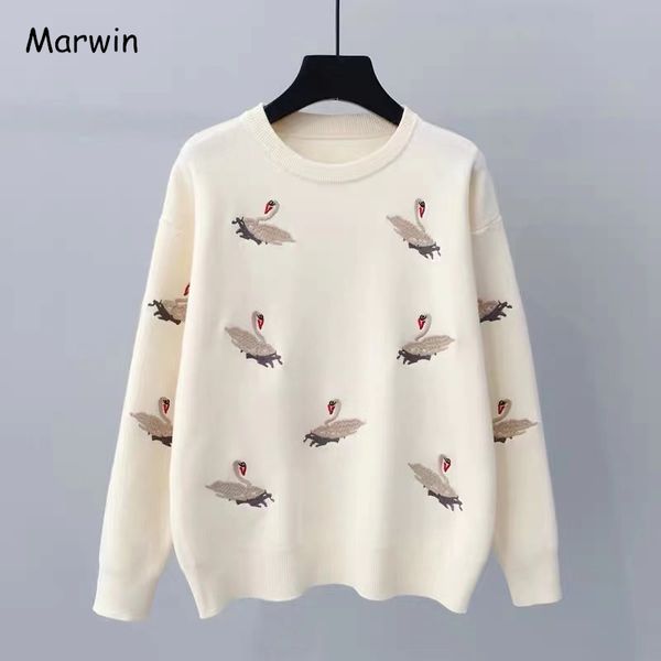 marwin 2018 autumn winter new-coming embroidery women o-neck loose pullovers high street style soft warm women knitted s, White;black
marwin 2018 autumn winter new-coming embroidery women o-neck loose pullovers high street style soft warm women knitted s, White;black