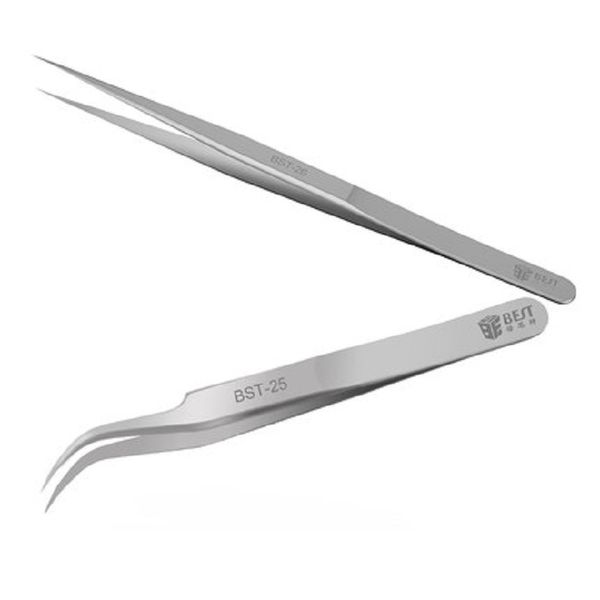 

brneaci antistatic stainless steel tip elbow bird's nest pick tool mobile phone electronic maintenance tweezers