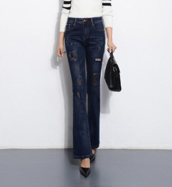 flare pants for women plus size denim jeans casual high waist cotton blend slimming spring autumn stretch trousers smf0803, Blue
flare pants for women plus size denim jeans casual high waist cotton blend slimming spring autumn stretch trousers smf0803, Blue