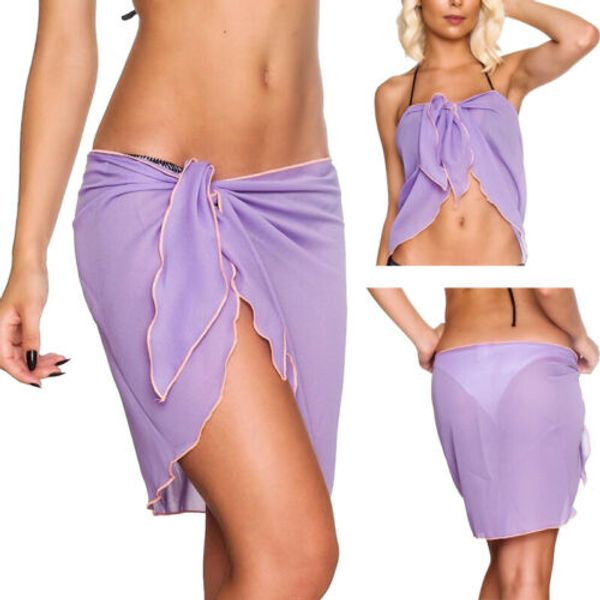 new mini sarongs beach skirt sheer chiffon short length cover-ups wrap solid swimwear high waist bandage bathing cover ups, Blue;gray
new mini sarongs beach skirt sheer chiffon short length cover-ups wrap solid swimwear high waist bandage bathing cover ups, Blue;gray