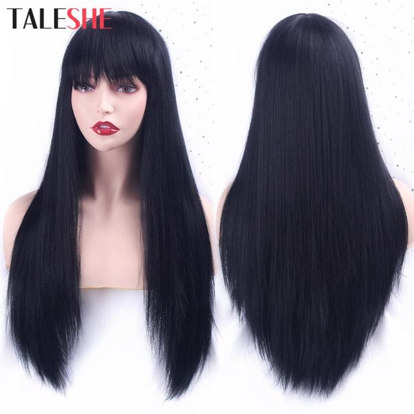 synthetic wigs black long straight wig with bangs for women african american cosplay natural party false hair taleshe
synthetic wigs black long straight wig with bangs for women african american cosplay natural party false hair taleshe