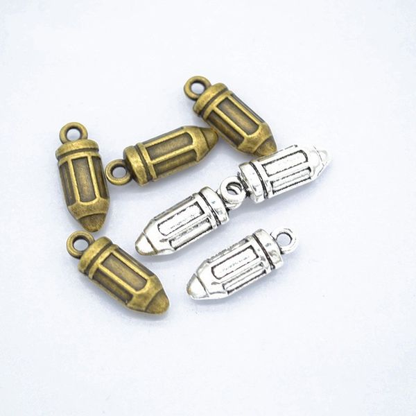 bulk 200pcs/lot 3d shaped pencil charms pendant 18*7*5mm antique silver tone & antique bronze tone colors, Bronze;silver
bulk 200pcs/lot 3d shaped pencil charms pendant 18*7*5mm antique silver tone & antique bronze tone colors, Bronze;silver