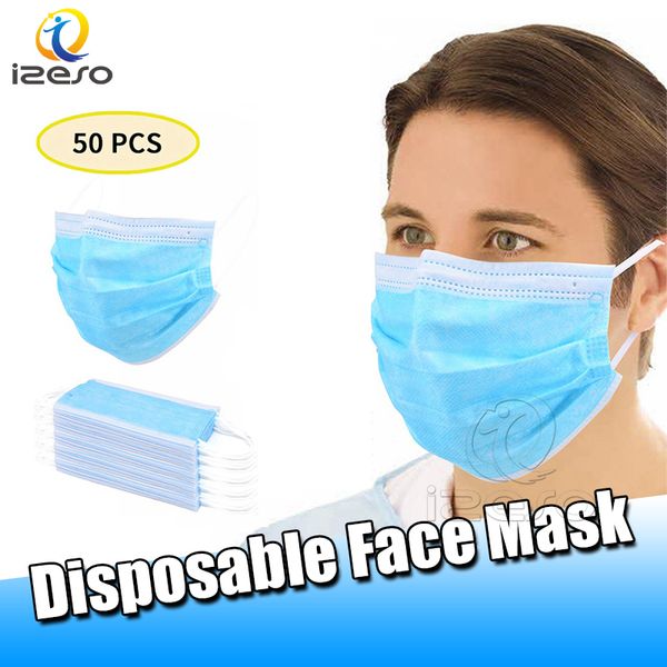 50 pcs 3 layer disposable face mask anti dust mouth-muffle face masks men women anti fog respirator face mouth breathable cover mask izeso
50 pcs 3 layer disposable face mask anti dust mouth-muffle face masks men women anti fog respirator face mouth breathable cover mask izeso