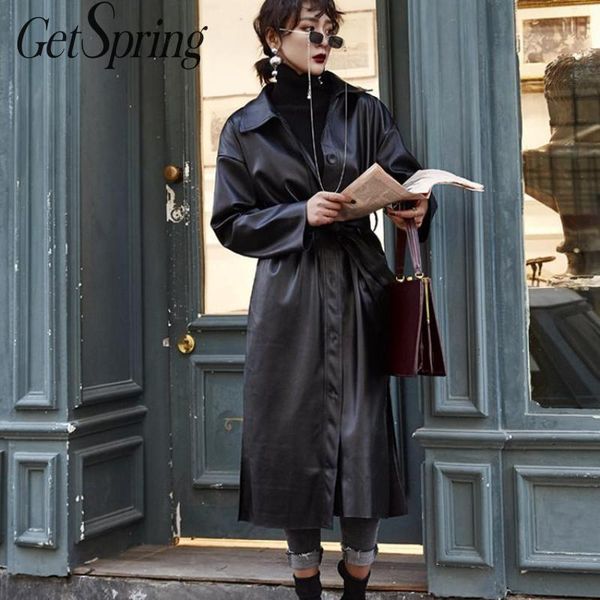 getspring women coat women faux leather jackets coats turn-down collar bandage black winter leather jacket 2019 new sexy
getspring women coat women faux leather jackets coats turn-down collar bandage black winter leather jacket 2019 new sexy