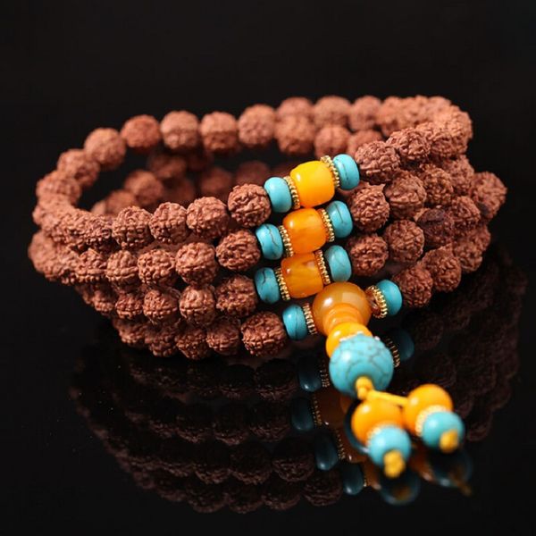 new style 8mm natural tibetan rudraksha 108 beads prayer mala bracelet classic buddhist jewelry yoga healing necklace wholesale, Black
new style 8mm natural tibetan rudraksha 108 beads prayer mala bracelet classic buddhist jewelry yoga healing necklace wholesale, Black
