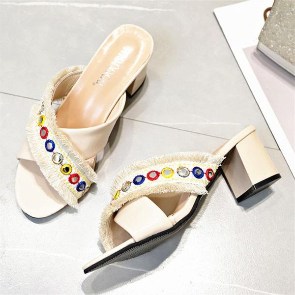 sagace 2020 women slippers summer bohemia beach shoes women fashion rhinestone outdoor slippers female rome sandals high heels, Black
sagace 2020 women slippers summer bohemia beach shoes women fashion rhinestone outdoor slippers female rome sandals high heels, Black