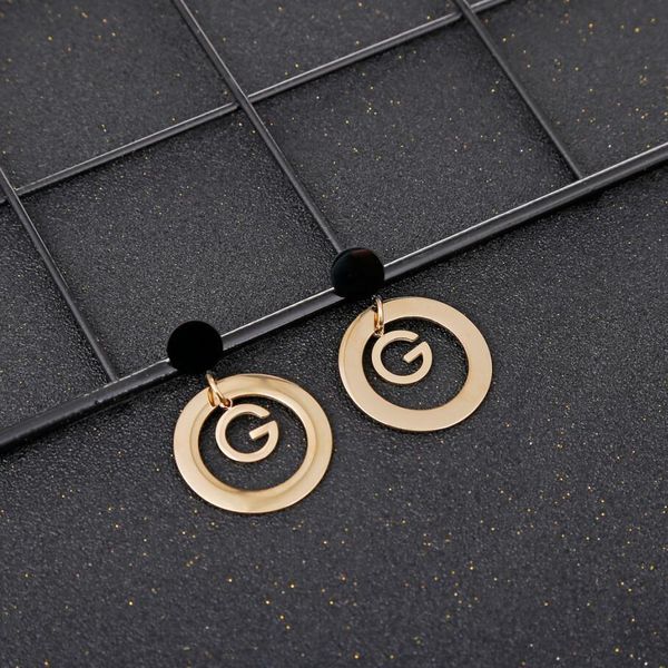 fashion- new fashion jewelry circle dangle letter g titanium stainless steel statement drop earrings for women girls oorbellen, Silver
fashion- new fashion jewelry circle dangle letter g titanium stainless steel statement drop earrings for women girls oorbellen, Silver