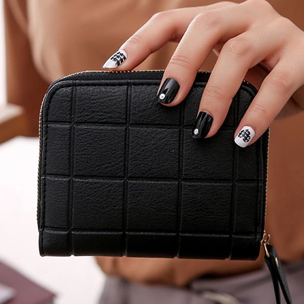 women short wallets pu leather female plaid purses nubuck card holder wallet fashion woman small zipper wallet with coin purse, Red;black
women short wallets pu leather female plaid purses nubuck card holder wallet fashion woman small zipper wallet with coin purse, Red;black