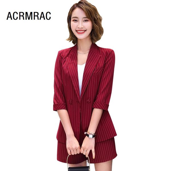 women suits slim summer stripe half sleeve jacket ankle-length pants 2-piece set women pants suits woman set 6113, White;black
women suits slim summer stripe half sleeve jacket ankle-length pants 2-piece set women pants suits woman set 6113, White;black