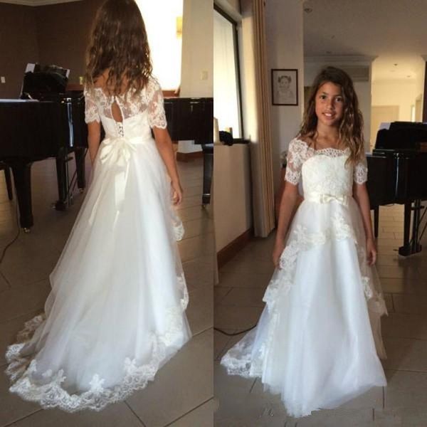 2020 lace princess flower girl dresses ball gown first communion dresses for girls sleeveless tulle toddler pageant dresses, White;blue
2020 lace princess flower girl dresses ball gown first communion dresses for girls sleeveless tulle toddler pageant dresses, White;blue