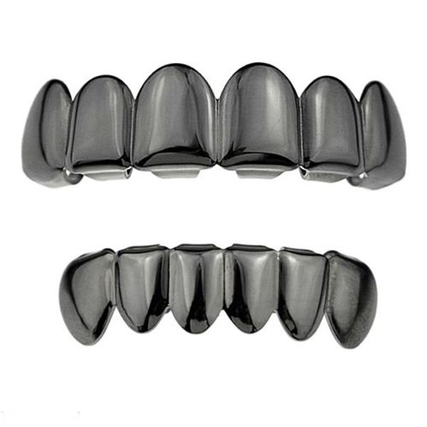 new custom fit gun black plated hip hop teeth grillz & bottom vampire fangs teeth grills caps set with silicone
new custom fit gun black plated hip hop teeth grillz & bottom vampire fangs teeth grills caps set with silicone