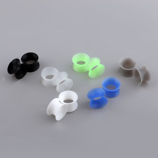 12pcs fashion silicone double flared plugs ear gauges stretching expander, Slivery;golden
12pcs fashion silicone double flared plugs ear gauges stretching expander, Slivery;golden