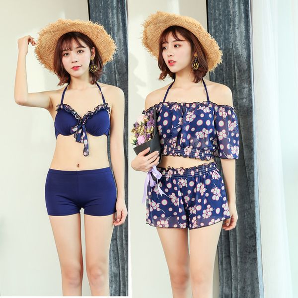 bikinis set bikini three-piece fashion flat pants conservative split spa beach swimsuit
bikinis set bikini three-piece fashion flat pants conservative split spa beach swimsuit