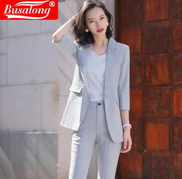 2020 summer casual women sets short sleeve fashion plaid female slim pant suit buesiness workwear ladies formal suite, White;black
2020 summer casual women sets short sleeve fashion plaid female slim pant suit buesiness workwear ladies formal suite, White;black