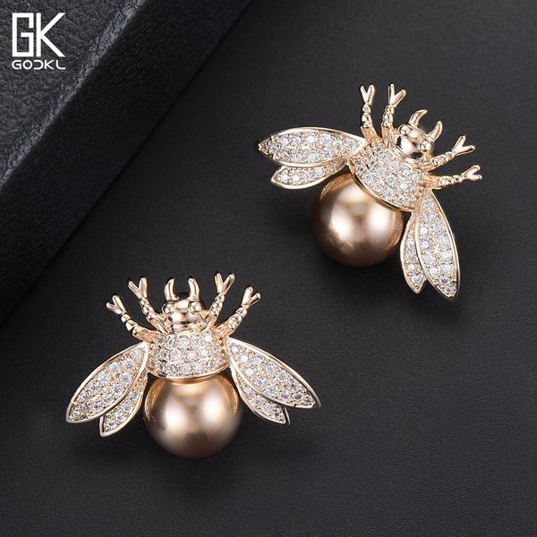 godki 22mm vintage insect simulated pearl stud earrings for women wedding cubic zircon punk rock retro circle earring piercing t7190617, Golden;silver
godki 22mm vintage insect simulated pearl stud earrings for women wedding cubic zircon punk rock retro circle earring piercing t7190617, Golden;silver