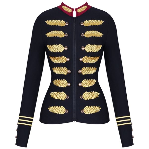 ocstrade black stand collar long sleeve mini metal studded fashion bandage jacket pm0501-black, Black;brown
ocstrade black stand collar long sleeve mini metal studded fashion bandage jacket pm0501-black, Black;brown